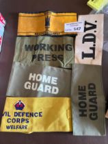 Collectables: Militaria - WW2 armbands - home guar