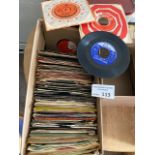 Records : Box of 150+ 7" singles good names mostly