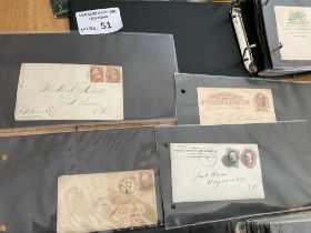 Stamps : America postal history - 2 albums inc pre