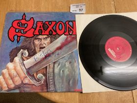 Records : SAXON 1st album CAL 110 - signed on cove