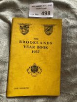 Motor Racing : Brooklands Yearbook 1937 - good con