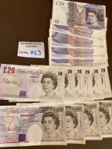 Banknotes : GB £20 notes all in great condition -