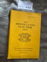 Motor Racing : Brooklands Yearbook 1931 - good con