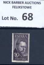 Stamps : SPAIN Very Scarce 1952 - 50ptas Air Stam