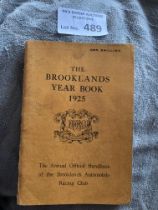 Motor Racing : Brooklands - Yearbook 1925 good con