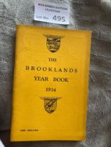 Motor Racing : Brooklands Yearbook 1934 - good con