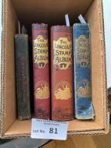 Stamps : Collection of 4 old Lincoln stamp albums