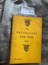 Motor Racing : Brooklands Yearbook 1933 - good con