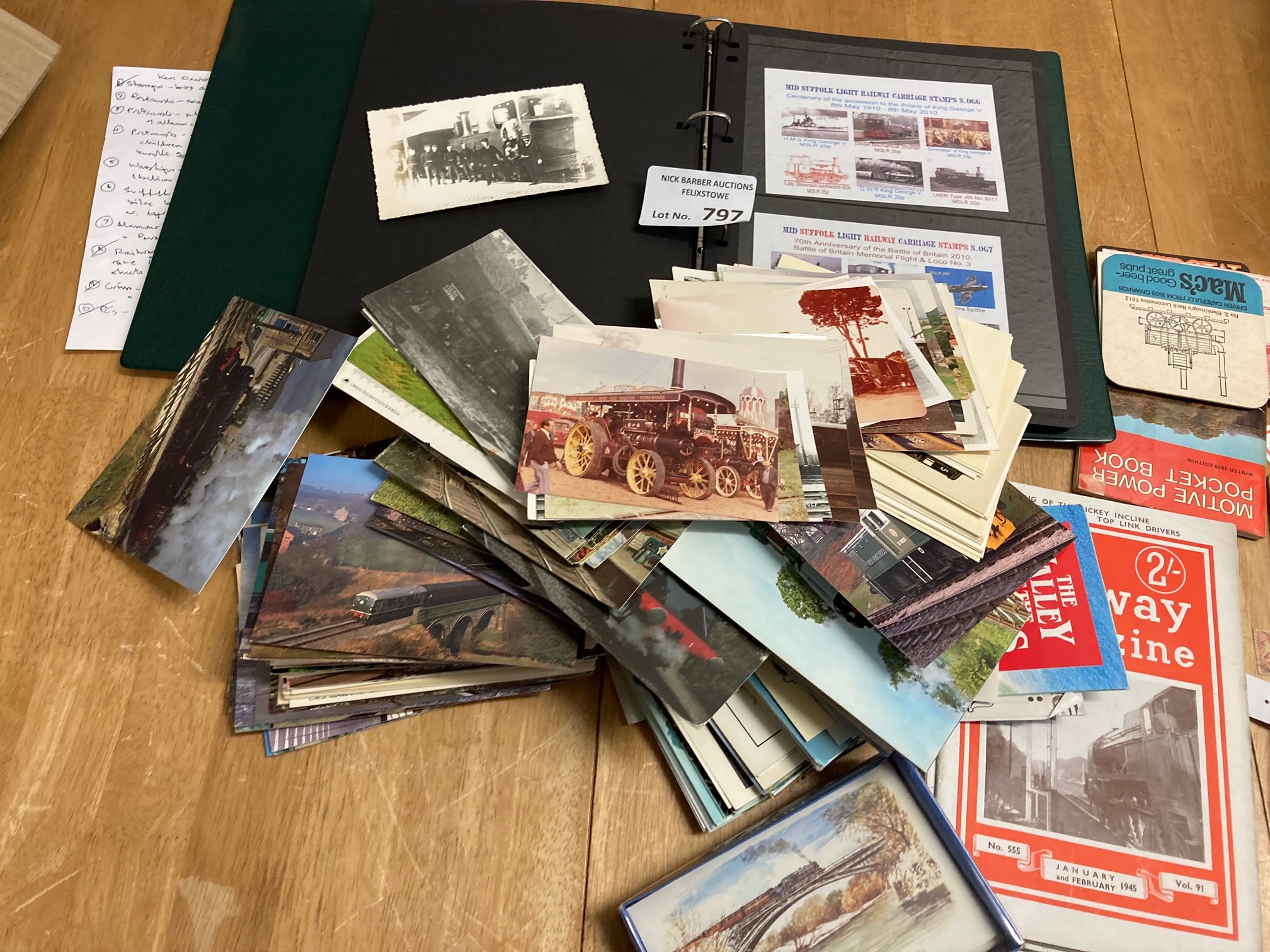 Postcards : Railway lot - mostly pcards, photos et