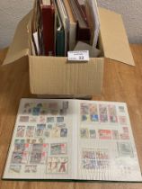 Stamps : World collection in box inc leaves, stock