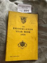 Motor Racing : Brooklands Yearbook 1938 - good con