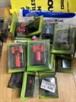 Diecast : Model tractors within cases - new good c