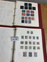 Stamps : GB collection in 2 SG albums inc 2x penny