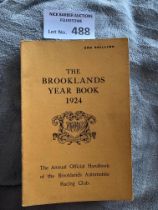 Motor Racing : Brooklands - Yearbook 1924 - super