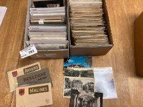 Postcards : 2 shoeboxes (1300 cards) mainly vintag