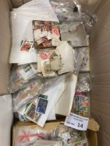 Stamps : Box of mixed stamps - some world m/sheets