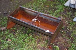 A small galvanised trough, 21 1/2" x 11".