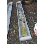 A galvanised sheep trough, 9' long.