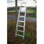 A 6 rung aluminium step ladder.