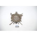 An elaborately mounted 1798 Ferdinand Von Hompesch zu Bolheim Order of Malta 30 Tari silver Coin