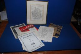 A quantity of old sheet music including, International Song Book, Favourite Carols, Bach, etc,