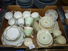 A quantity of part tea sets including Duchess, Paragon 'Barkers' and Tuscan.