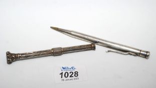 A Silver 'Yard-o-Led' pencil, patent no.