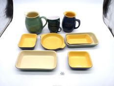A quantity of miscellaneous Denby Pottery to include Jugs, cups and serving dishes.