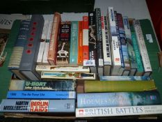 A box of Military related books including The Air Force list 1999, Military Uniforms,
