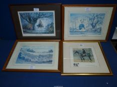 Three framed Hunting prints by Thelwell - 'The Stirrup Cup',