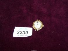 A Dennison 9ct gold 15 jewel Ladies watch (no strap present).