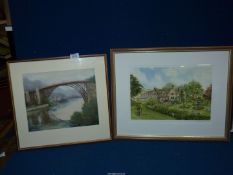 A signed limited edition Print 5/30 by Alan Mathews 2008, country house and gardens,