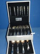 A canteen of Viners cutlery, set of eight of each dinner knives, forks, dessert spoons, soup spoons,