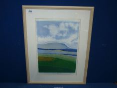 A framed and mounted limited edition Print no 2/500, titled Pen-y-Ghent II by David Davies,