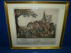 A framed and mounted Aquatint by the artist Dean Wolstenholme titled "Death of Tom Moody Gone to