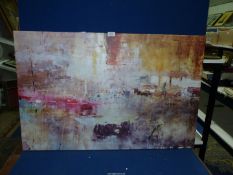A large unframed modern Abstract print, unsigned, 40" x 26 1/4".