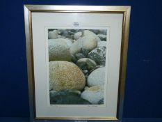 A framed photograph of a rock study by Peter Stockdale, 18 x 22".
