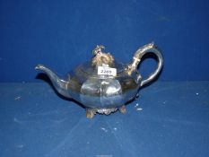 A William IV lobed Silver Teapot, London 1833 by John Henry & Charles Lias,