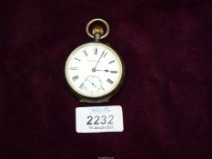 An Edwards and Brooks of Macclesfield Silver cased pocket watch, Chester 1899,