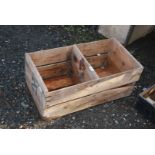 A wooden fruit box.