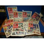 A quantity of 'Eagle' comics dating around 1950's (12 in total), plus a 1960's 'Girl' magazine.