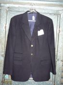 A gents Daks black blazer in wool and cashmere, single breasted with twin vent, 40'' chest.