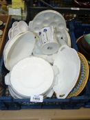 Six white ceramic mushroom escargot plates by Tradition France,