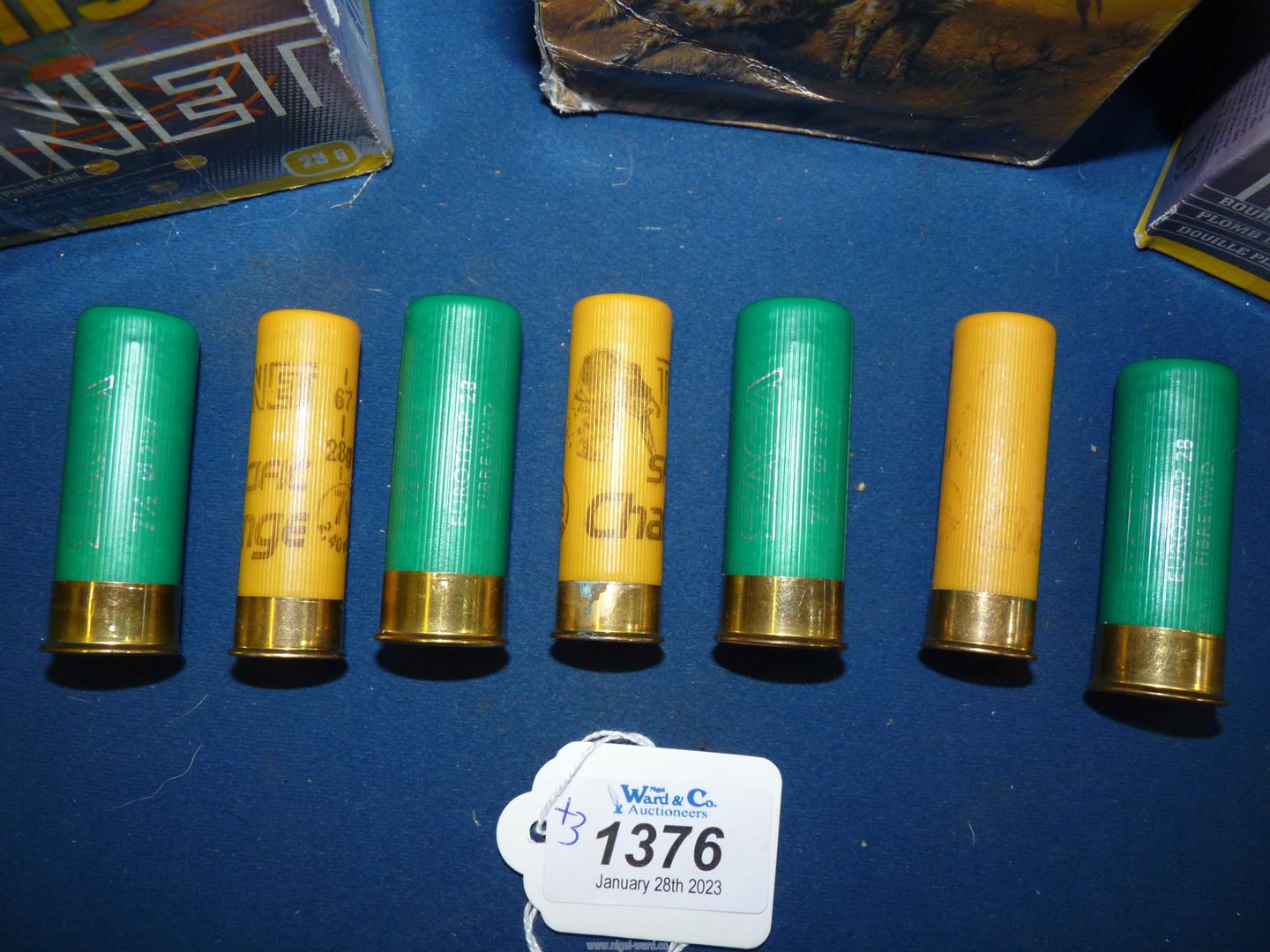 Three boxes of Challenge Tunet 20 bore shotgun cartridges (75 approx). - Image 2 of 2