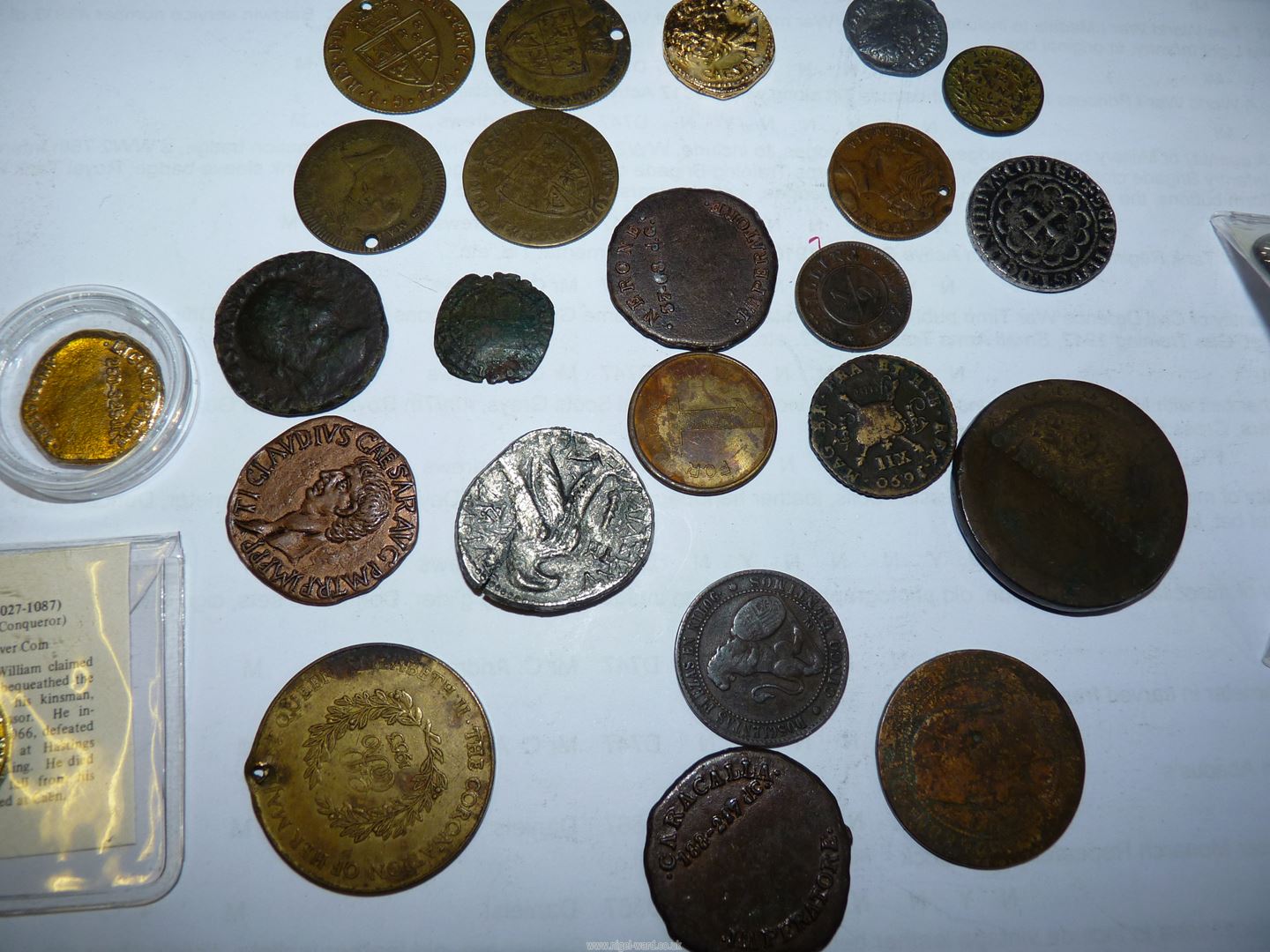 A quantity of old coins to include William the Conqueror silver penny, Edward VI silver shilling, - Image 2 of 3