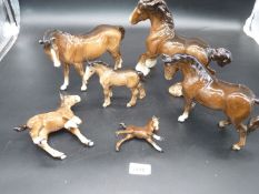 A quantity of Beswick horses and foals, mostly a/f.