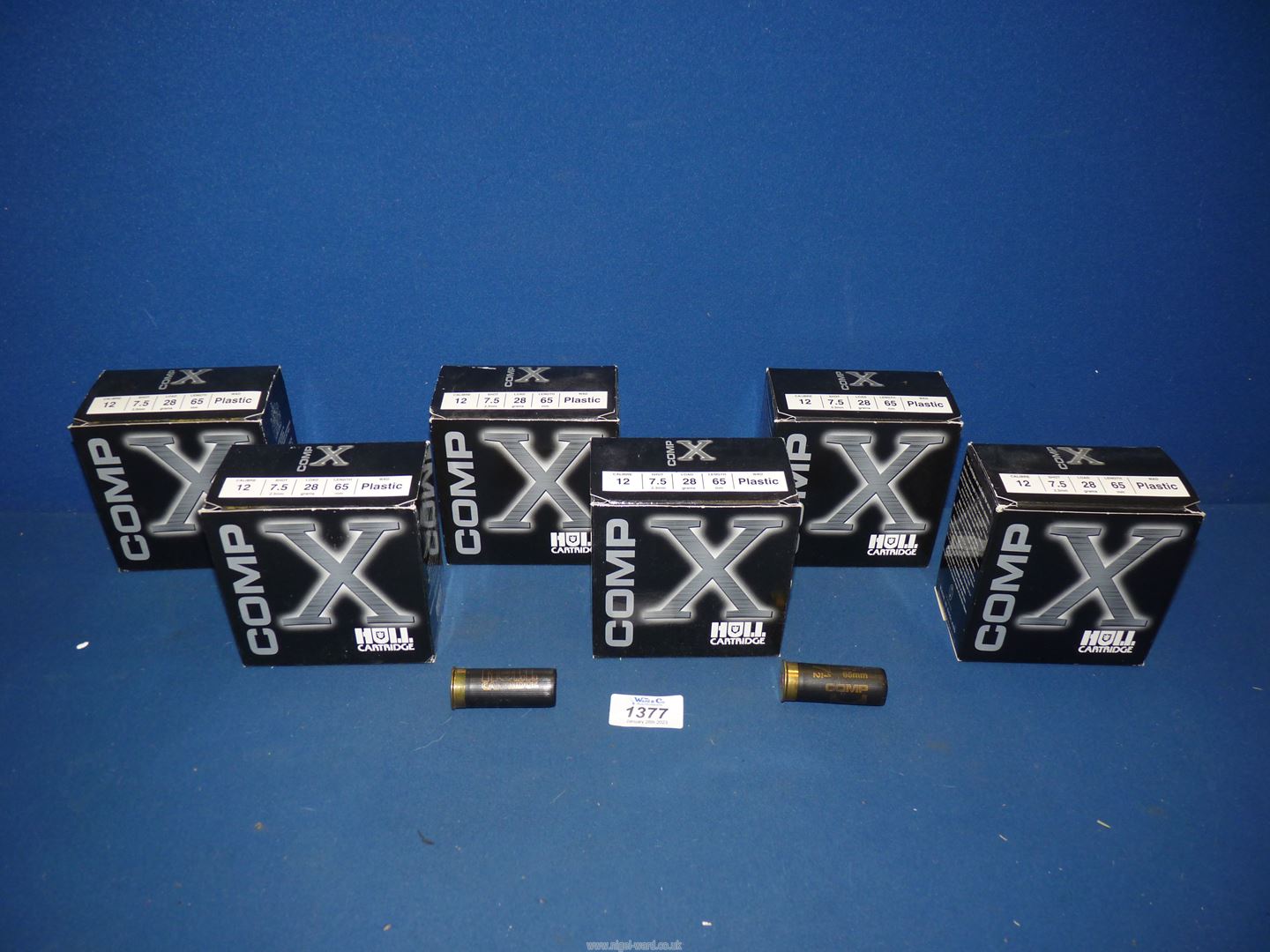 Six boxes of Comp X, 12 bore shotgun cartridges (approx. 150).