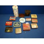 A quantity of Tobacco tins and an Oxo tin.