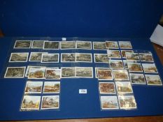 A quantity of old sporting and hunting prints, cigarette cards by John Player & Sons, etc.