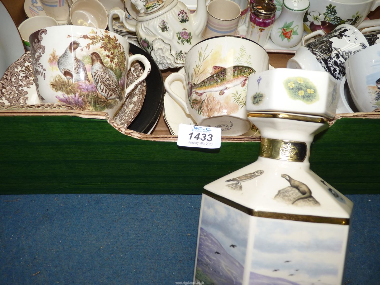 A quantity of china to include two large Portmeirion cups and miniature teapot, - Image 4 of 4